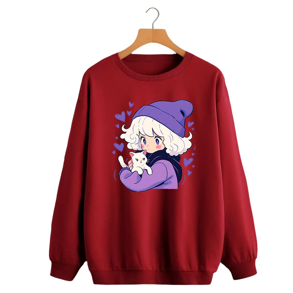 Cat Girl Premium Sweatshirt for Women