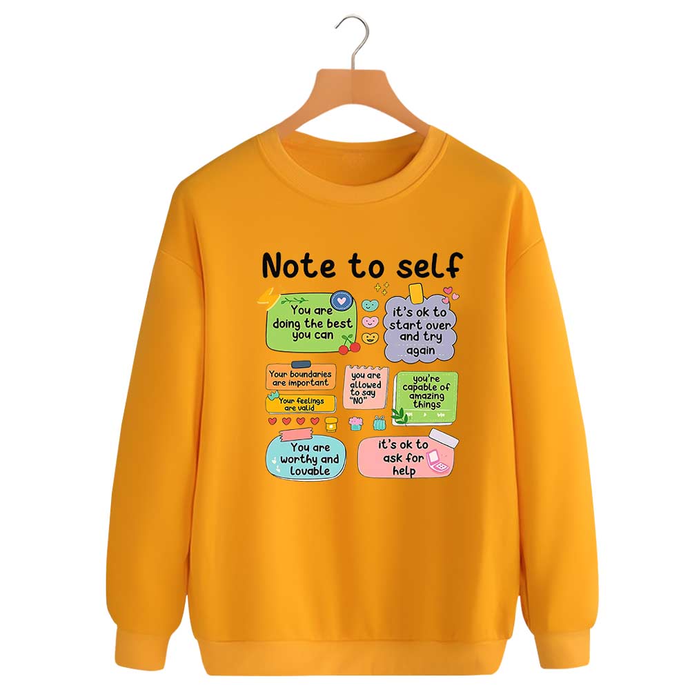 Note to Self Premium Sweatshirt for Women