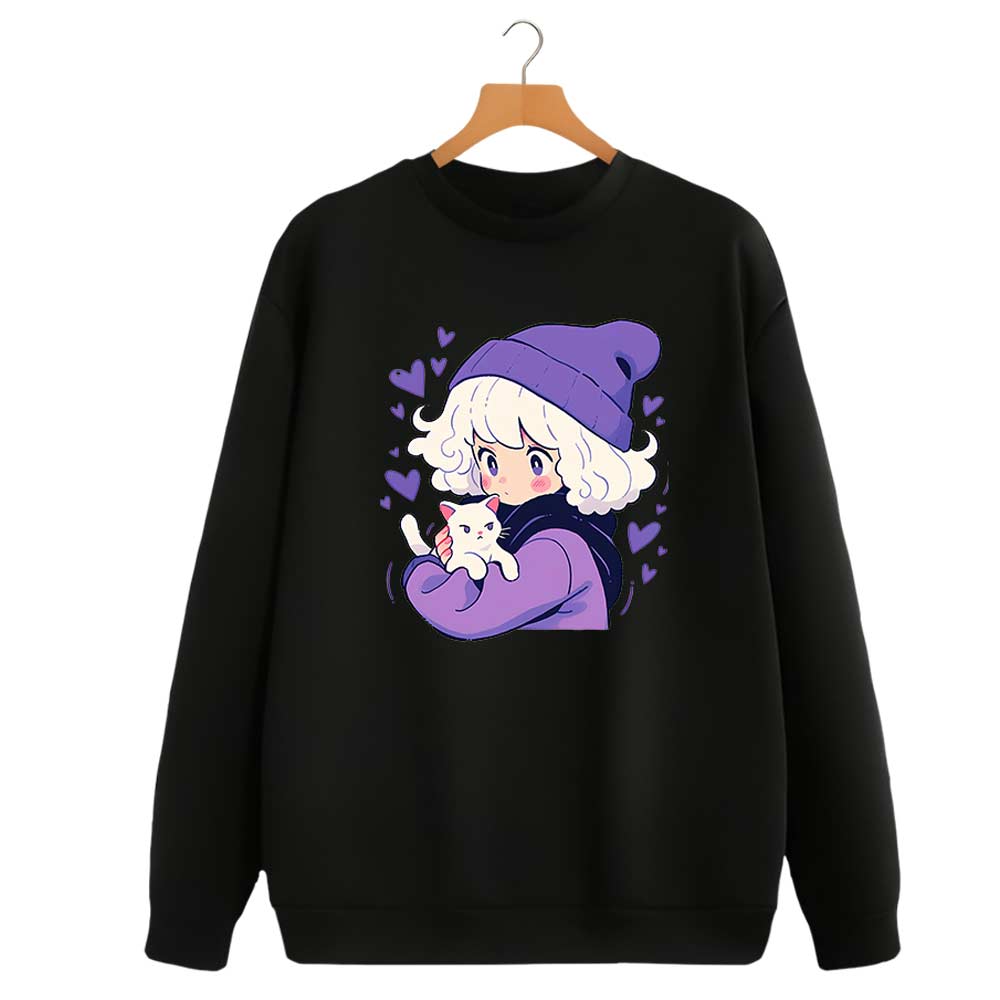Cat Girl Premium Sweatshirt for Women