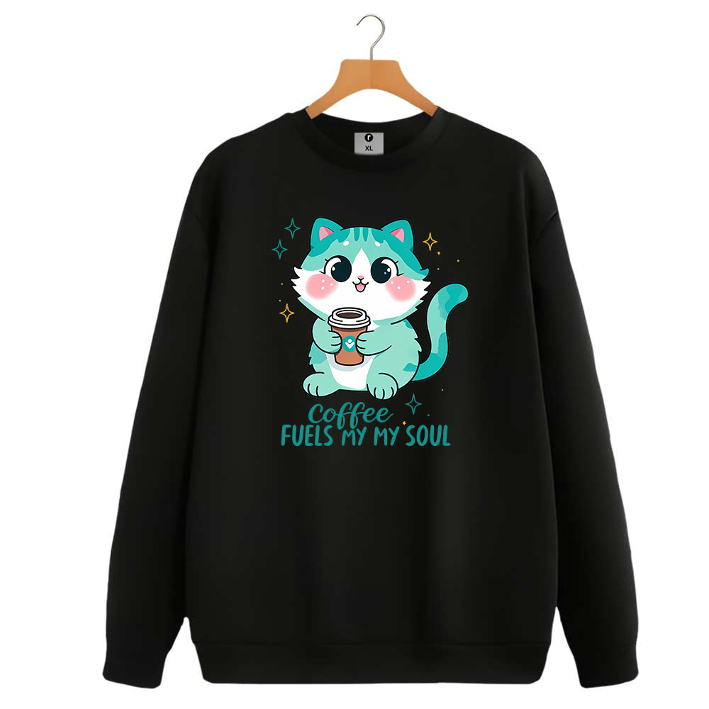 Coffee Fuels Sleeve Sweatshirt for Women