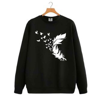 Bird with feather Design Sweatshirt for Women