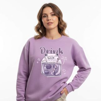 Drink Juice Design Sweatshirt For Women