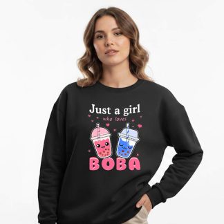 Just a Girl Long Sleeve Sweatshirt for Women