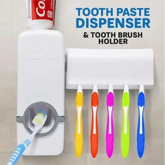 Automatic Toothpaste Dispenser And Brush Holder Set