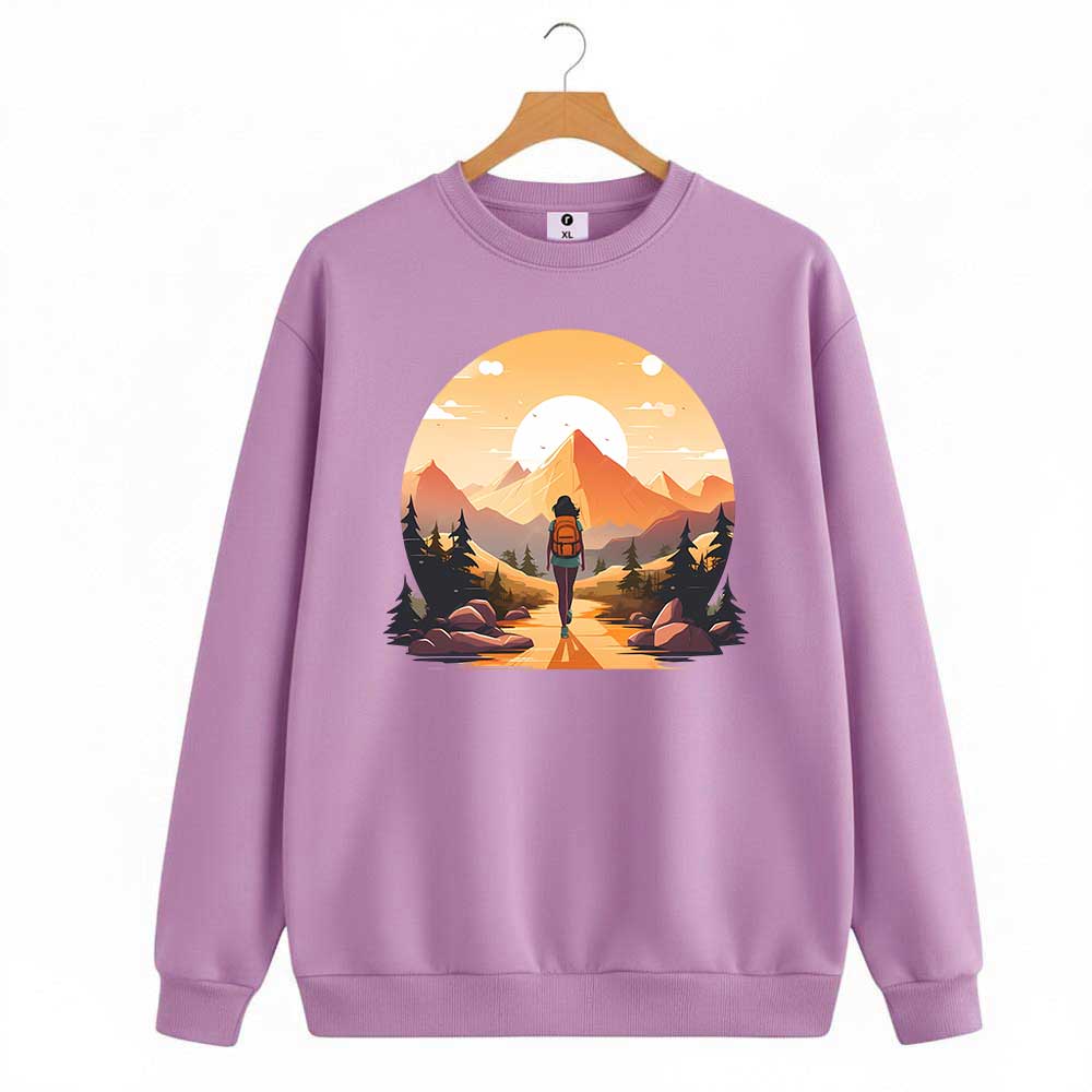 Adventure Tour Design Sweatshirt For Women