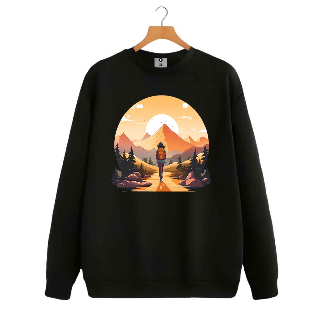 Adventure Tour Design Sweatshirt For Women