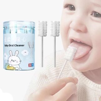 Baby oral cleaning cotton swab gauze toothbrush 30pcs box