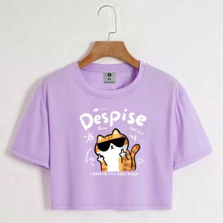 Despise Ladies Oversize Drop Shoulder Crop T-shirt