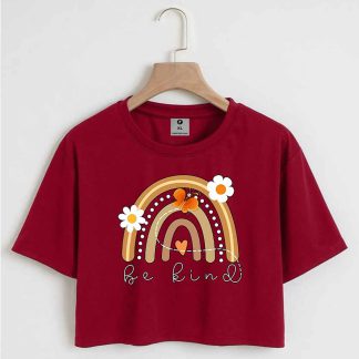 Be Kind Oversize Drop Shoulder Crop T-shirt