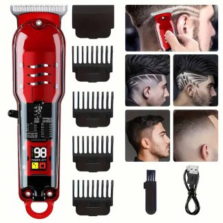Rechargeable Hair Clippers Professional Hair Clippers Transparent Electric Hair