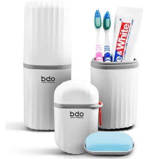 BDO Foldable Two-in-One Toothbrush and Toothpaste Case