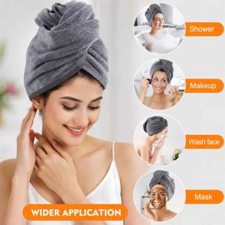 Instant Dry Hair Towel Ultra Water Absorbent Twist Hair Multicolor