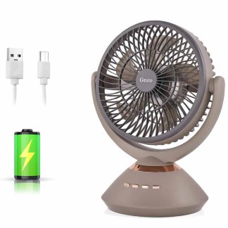 Joy Super JY-2570 Professional 6 Battery Rechargeable Portable Table Fan