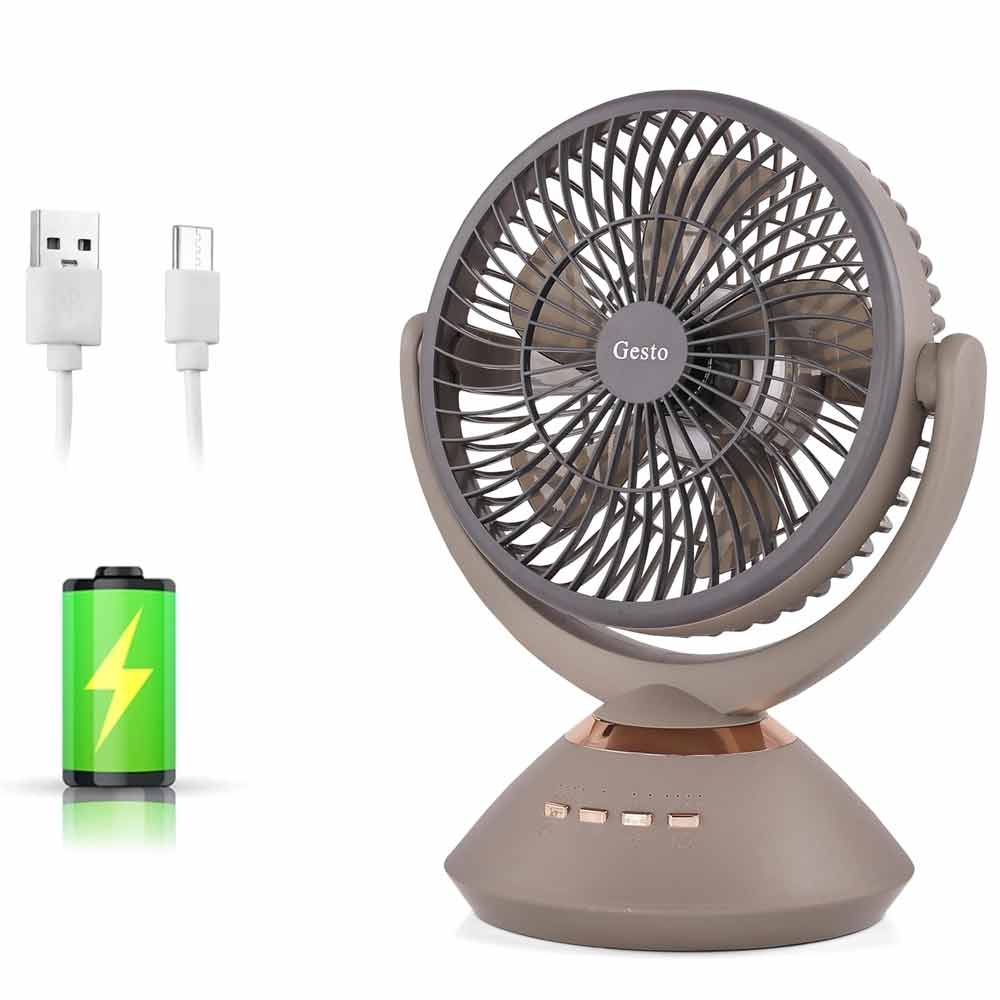 Joy Super JY-2570 Professional 6 Battery Rechargeable Portable Table Fan