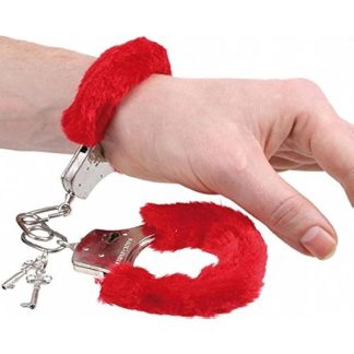 Soft Steel Fuzzy Furry Cuffs Working Metal Handcuffs
