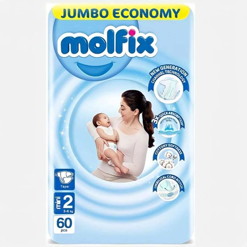 Molfix Jumbo Mini Belt 3-6 Kg 60 Pcs (Made in Turkey)