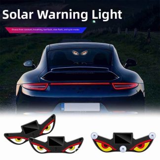 Solar & USB Rechargeable Devil Eye LED Car Light Display