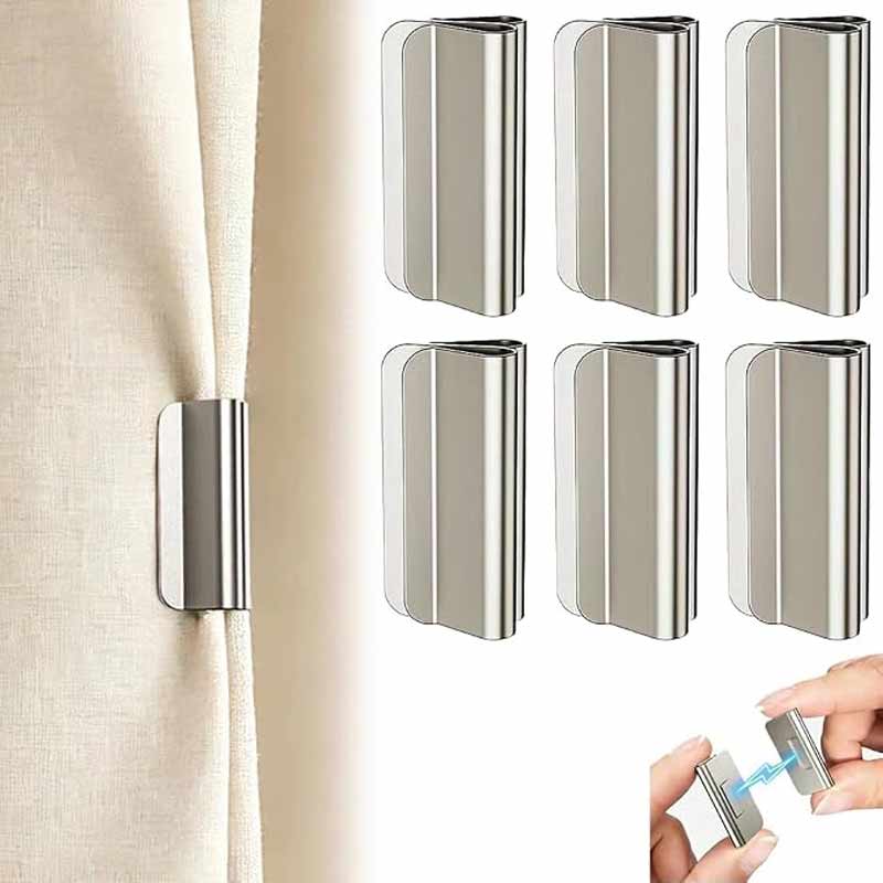 6Pairs Magnetic Curtain Clips
