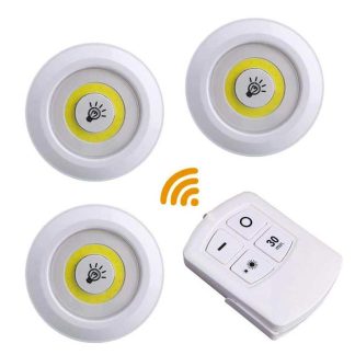 Led light with remote control set of 3