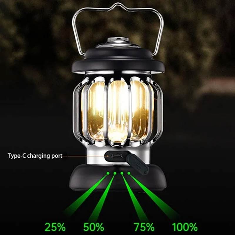 Lantern XC-2202 Rechargeable Retro Metal Camping Light