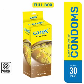 Carex Extra Time Powershot Dots Condom - 3x10=30pcs Full Box