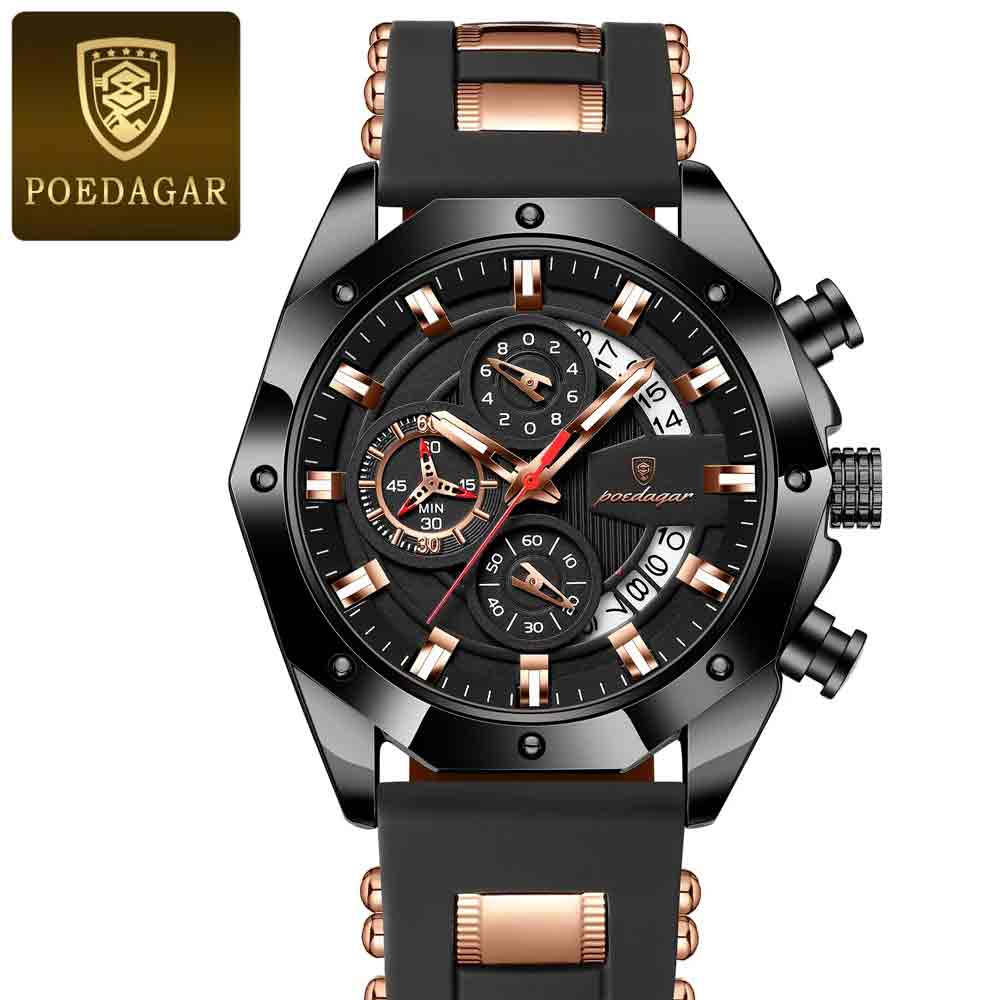 POEDAGAR 913 Luxury Men Watch Waterproof Luminous - Image 2