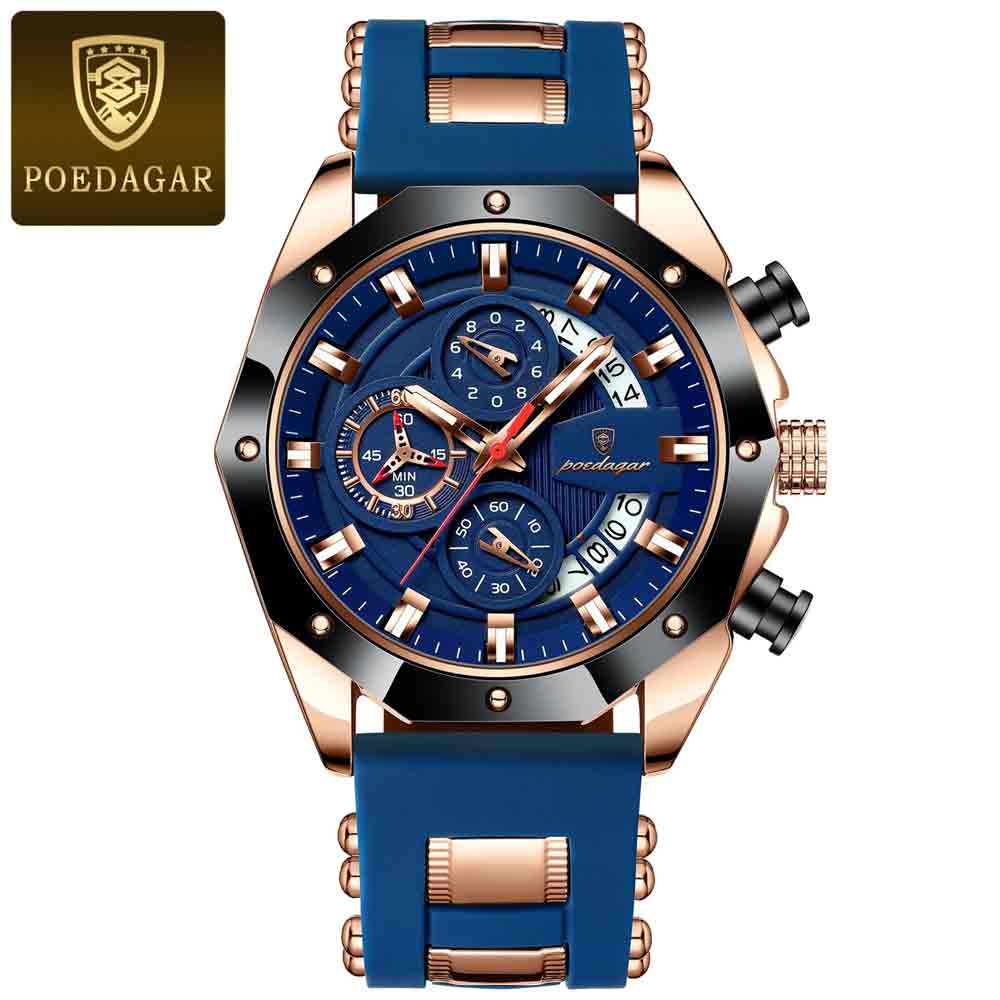 POEDAGAR 913 Luxury Men Watch Waterproof Luminous - Image 4