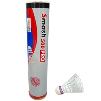 SMASH 500 PRO White Badminton Shuttlecock Plastic Feather