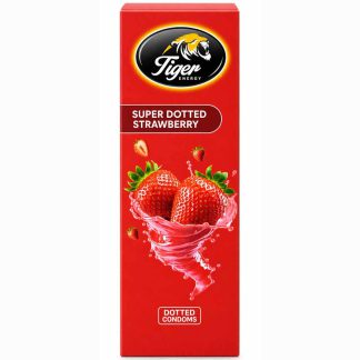 Tiger - Dotted Condoms Strawberry Flavour - Full Box