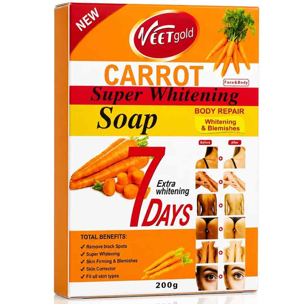 Veet Gold Carrot Super Brightening Body Repair Soap - 200gm